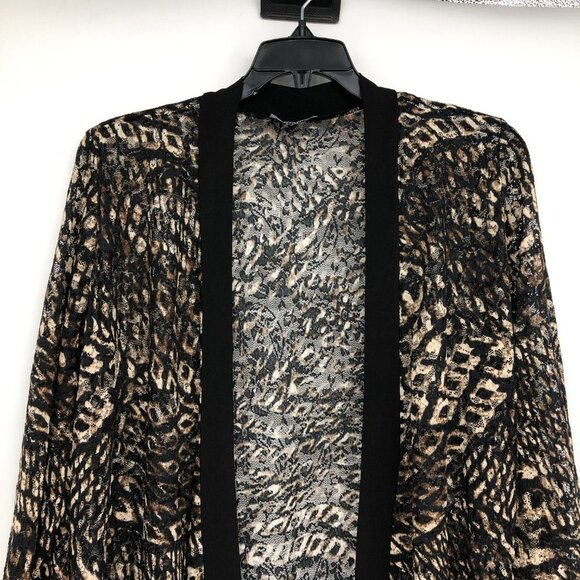 Initiatives Brown Abstract Patterned Robe Cardigan size M - Picture 4 of 15